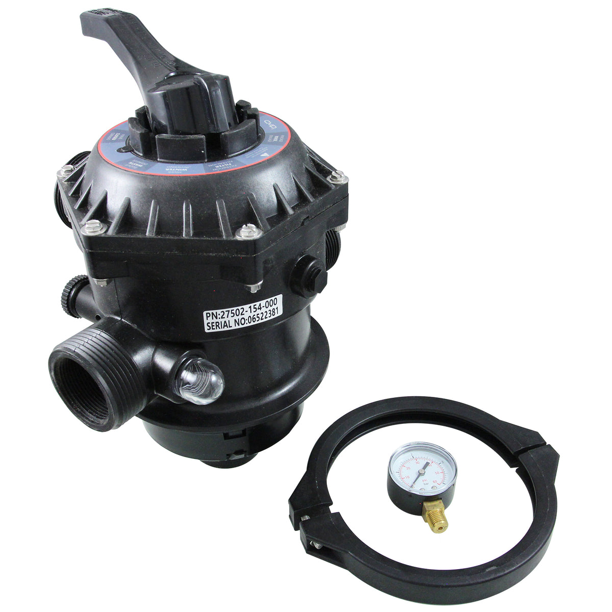Pentair Tagelus Clamp Style 6-Way Backwash Multiport Valve, 1 1/2