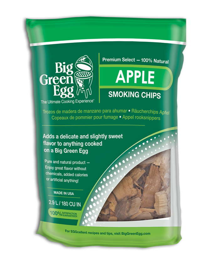 Big Green Egg Premium Kiln Dried Apple Wood Smoking Chips, 2.9L (113962)