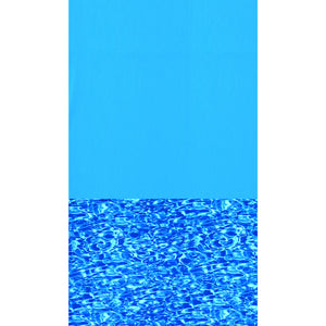 Above Ground Pool Liner, Overlap, Round, 30' x 48"/52", Blue Wall / Swirl Bottom