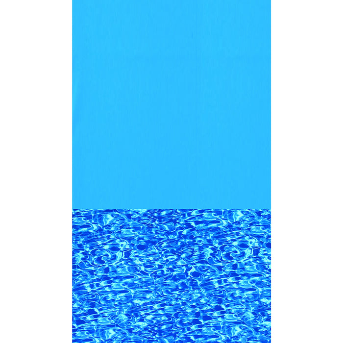 Above Ground Pool Liner, Overlap, Round, 28' x 48"/52", Blue Wall / Swirl Bottom