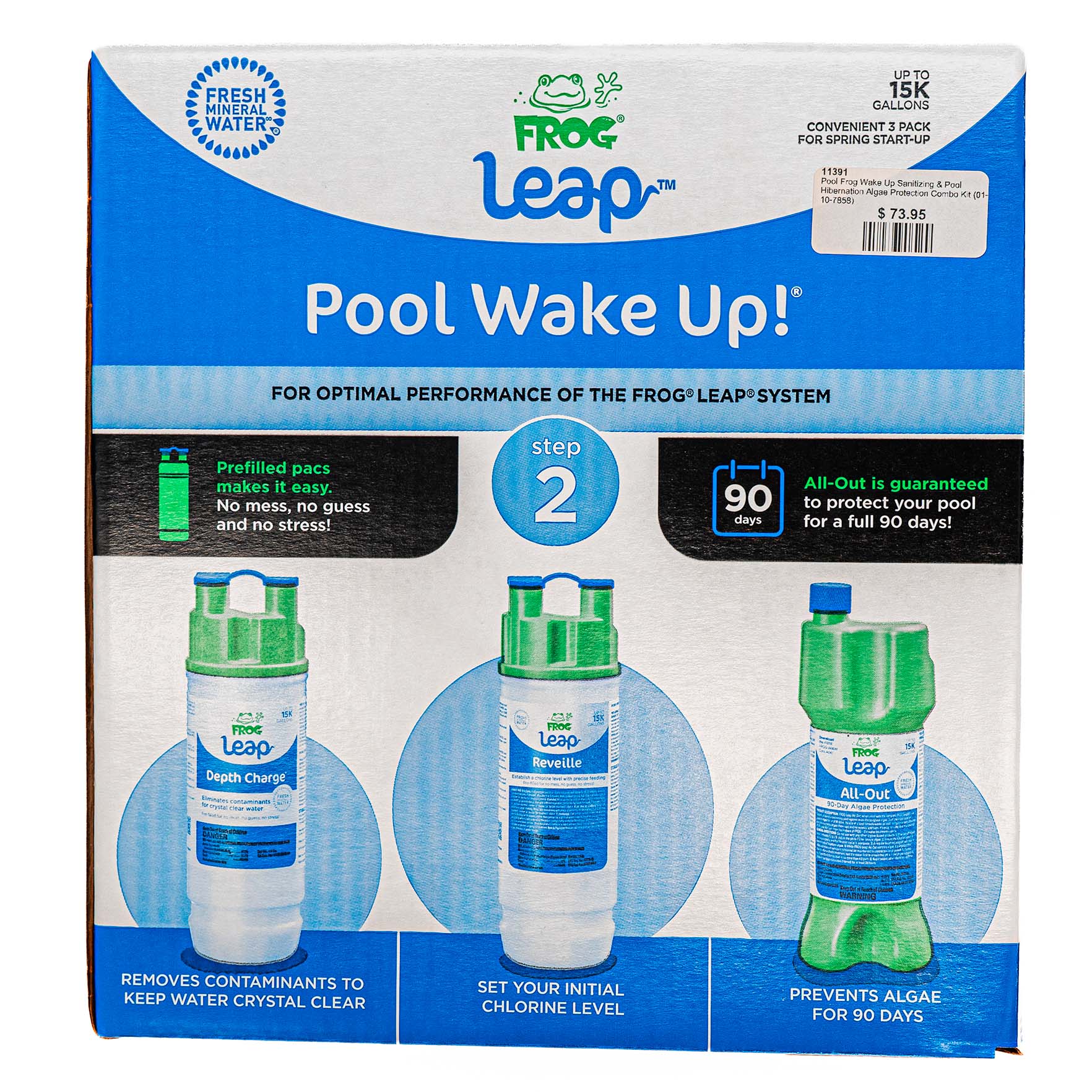 Pool Frog Wake Up Sanitizing & Pool Hibernation Algae Protection Combo Kit (01-10-7858)