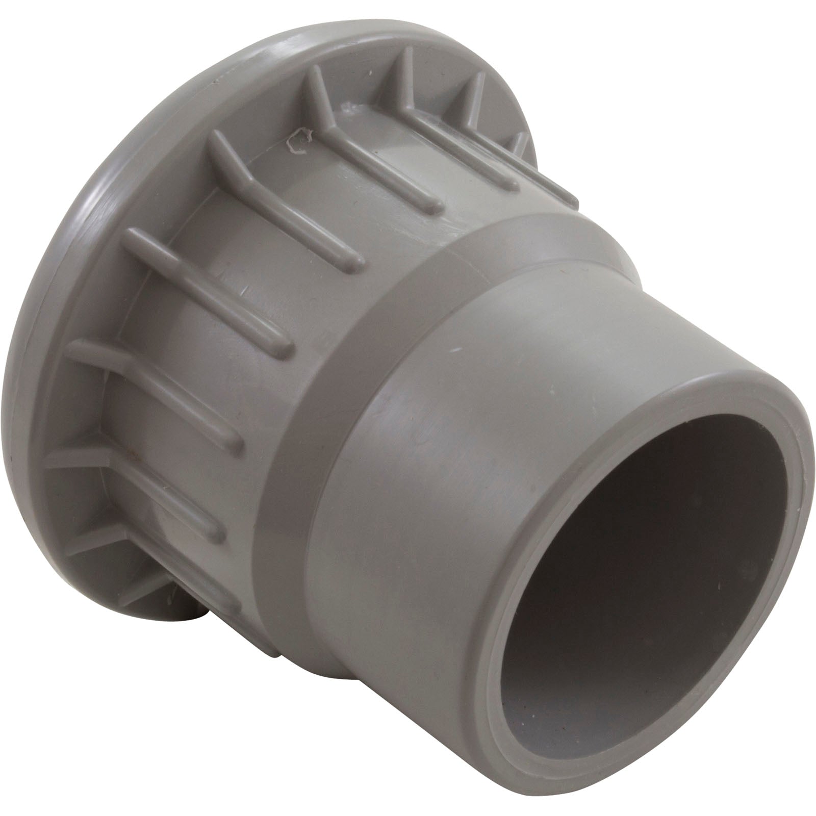 Fiberglass Wall Fitting & Flush Eyeball, 1 1/2" Socket x 2" Spigot, Gray (25523-701-000)
