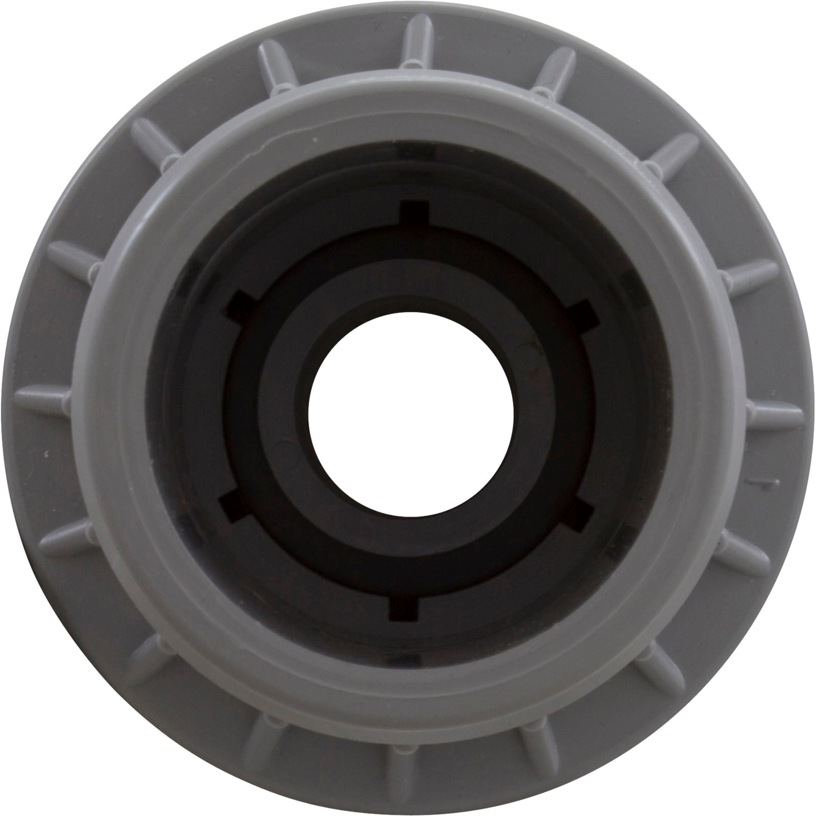 Fiberglass Wall Fitting & Flush Eyeball, 1 1/2" Socket x 2" Spigot, Gray (25523-701-000)