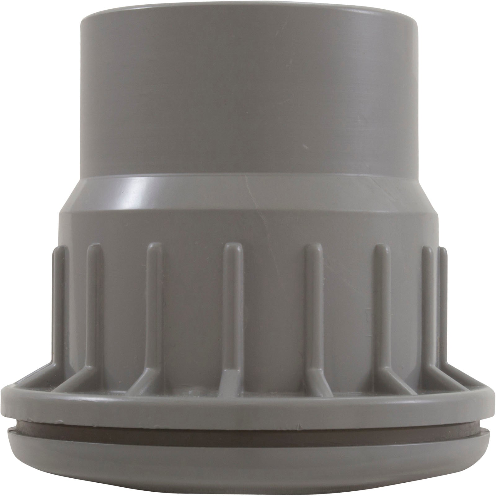 Fiberglass Wall Fitting & Flush Eyeball, 1 1/2" Socket x 2" Spigot, Gray (25523-701-000)