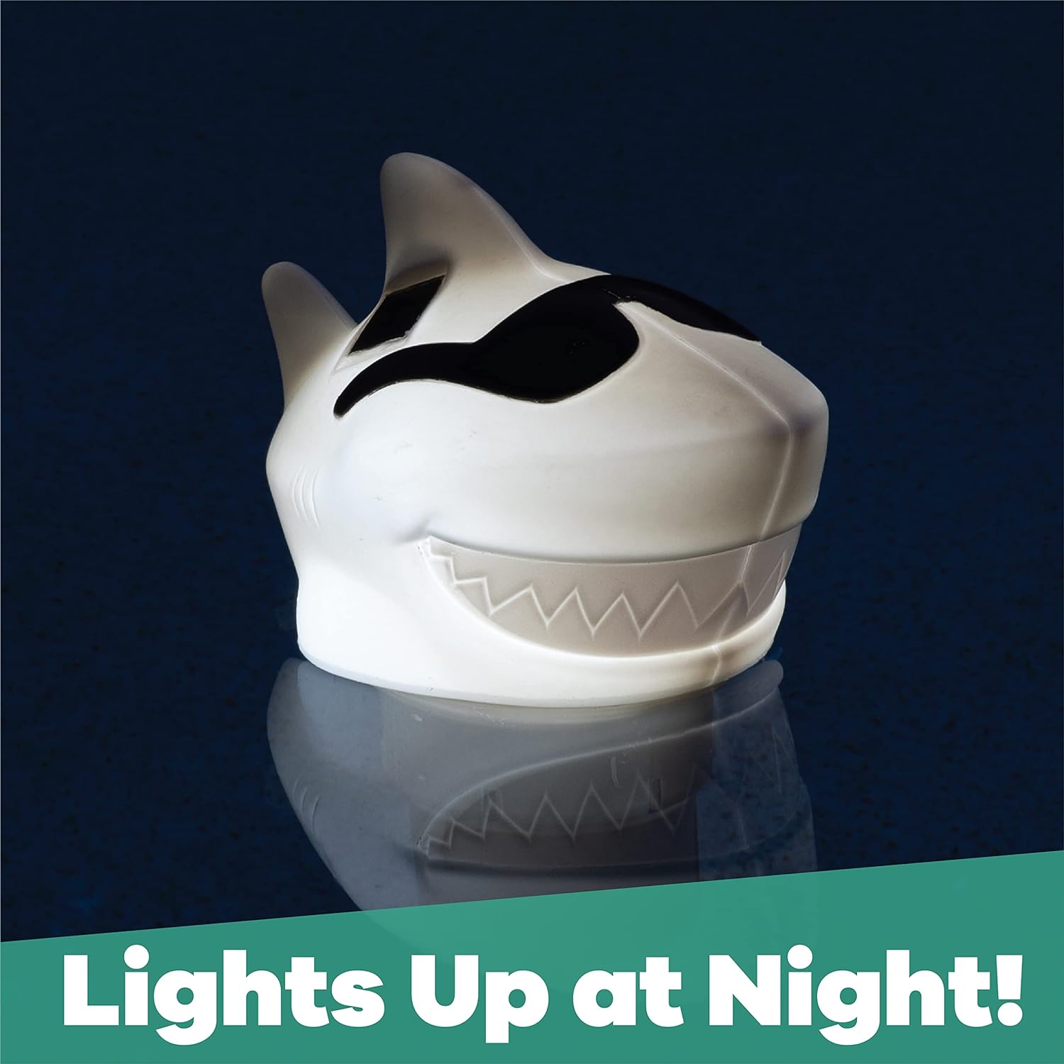 GAME Solar Light Up Shark Chlorinator, Mid-Size, Holds Three (3) 3" Tablets (12302-BB)