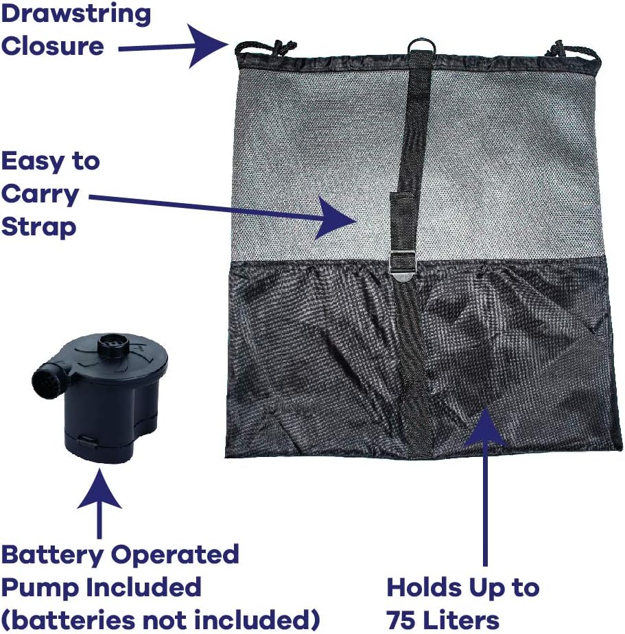 GAME Adventure Pack Battery Operated Pump w/Mesh Storage Carry Bag (93719-BB)