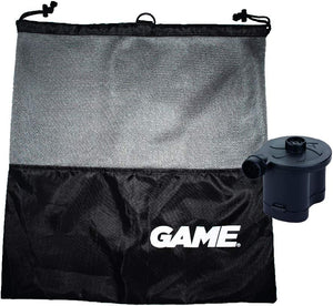 GAME Adventure Pack Battery Operated Pump w/Mesh Storage Carry Bag (93719-BB)