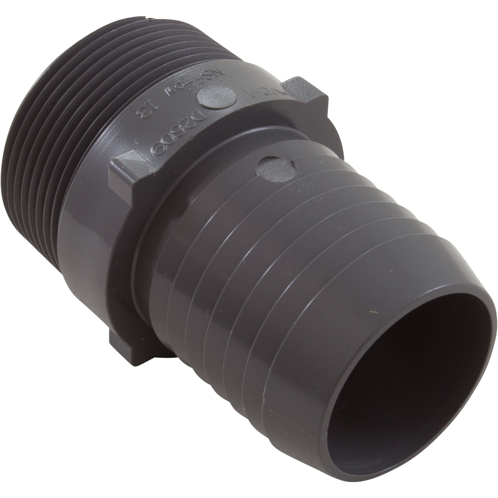 PVC Fitting, Adapter, 1 1/2" Barb x 1 1/2" MPT (1436-015)
