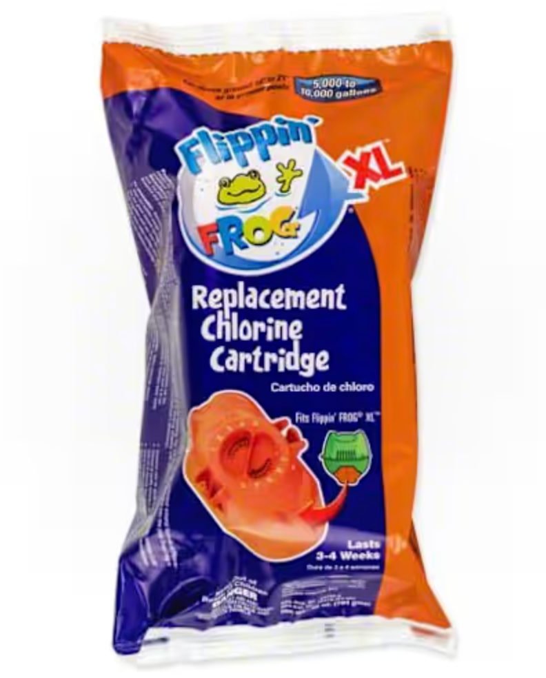 Frog Spring Replacement Pool Frog Flippin Frog XL Replacement Chlorine Cartridge, Lasts 3-4 We ...