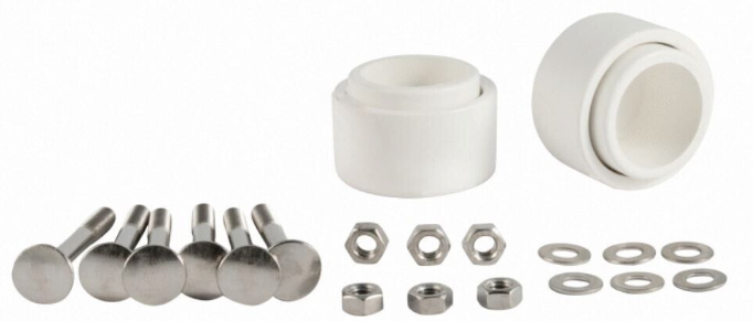 S.R. Smith Inground Ladder Bolt Kit w/Ladder Bumps (BOL316-3T-W-LB)