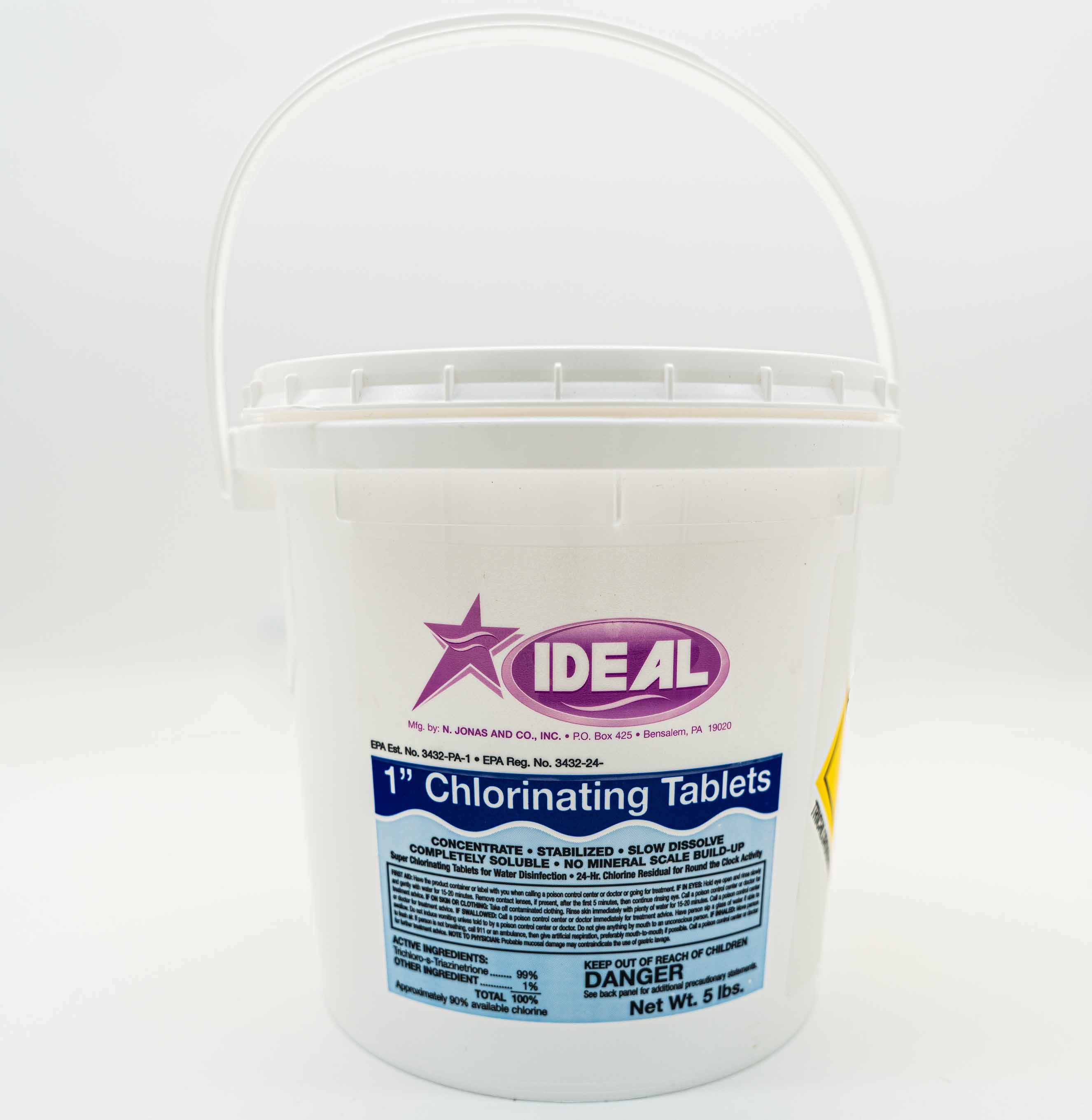 Ideal 1" Chlorine Tablets, 5lb. Pail