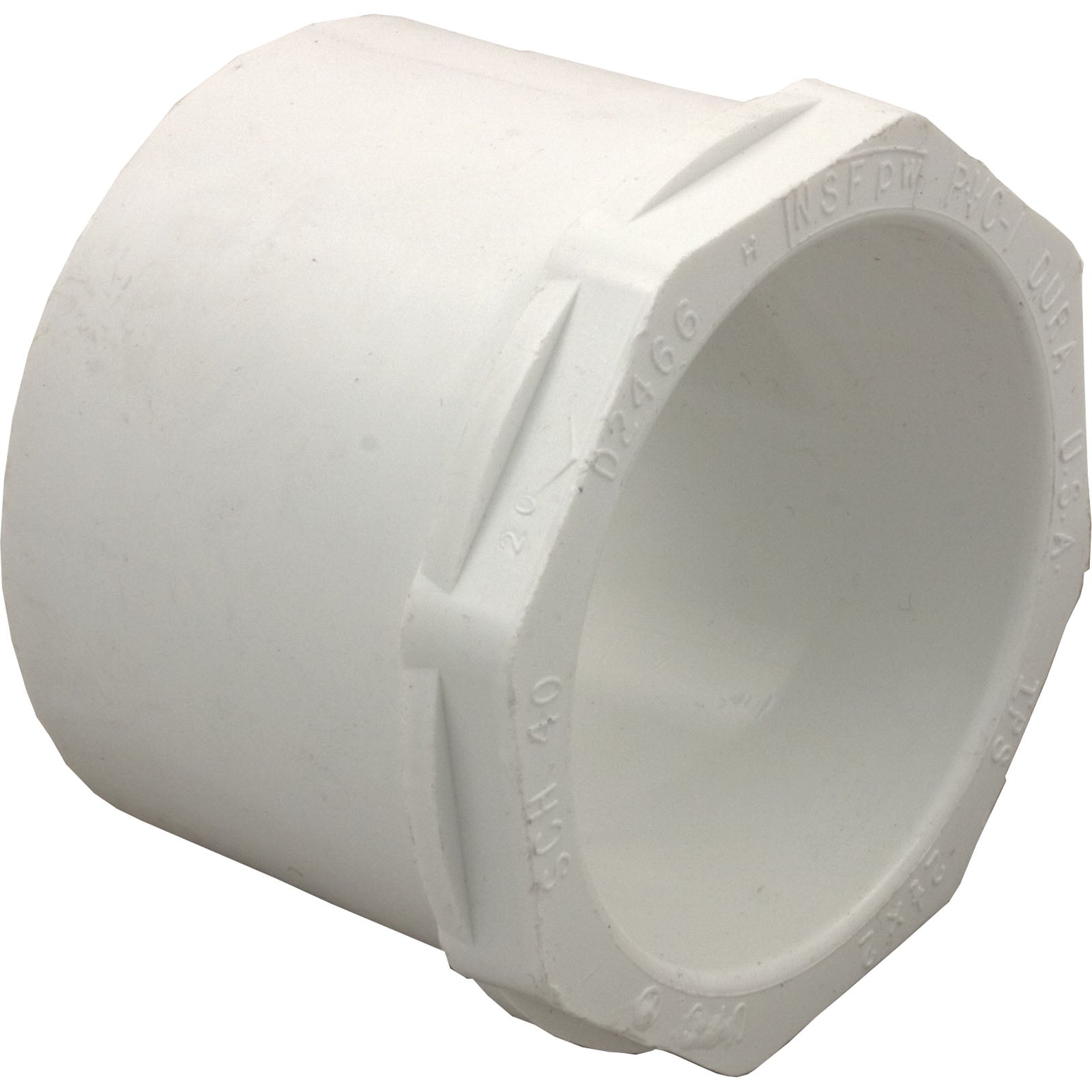 PVC Fitting, Reducer, 2 1/2" Spigot x 2" Slip (437-292)