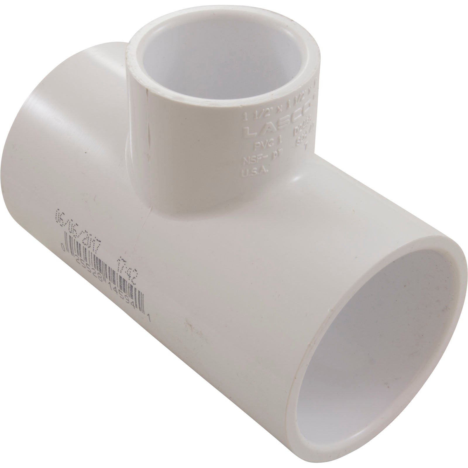 PVC Fitting, Tee, 1 1/2" Slip x 1 1/2" Slip x 1" Slip (401-211)