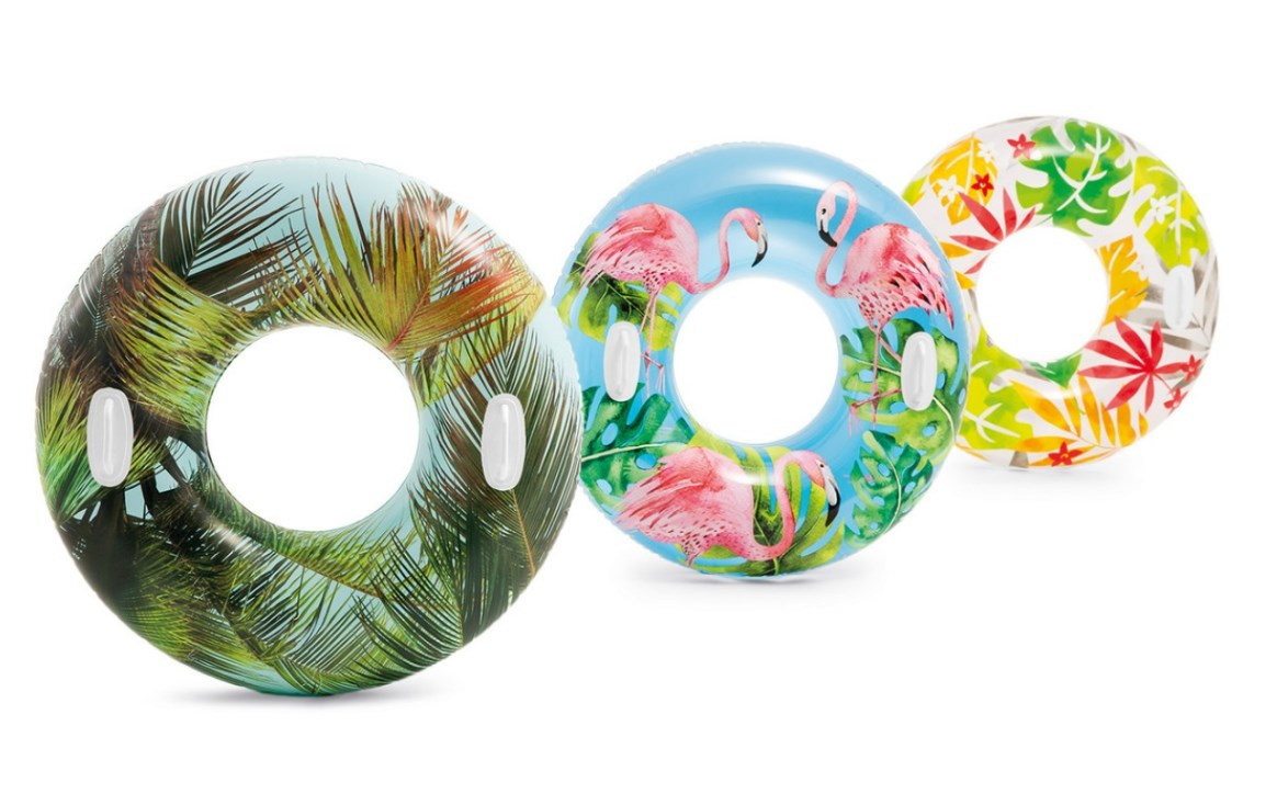 Intex Lush Tropical Swim Tubes, 38", Assorted Designs
