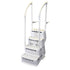 Lumi-O Biltmor Above Ground Pool Step w/2 Handrails, 25" Wide, Pearl Gray (PG-5005)