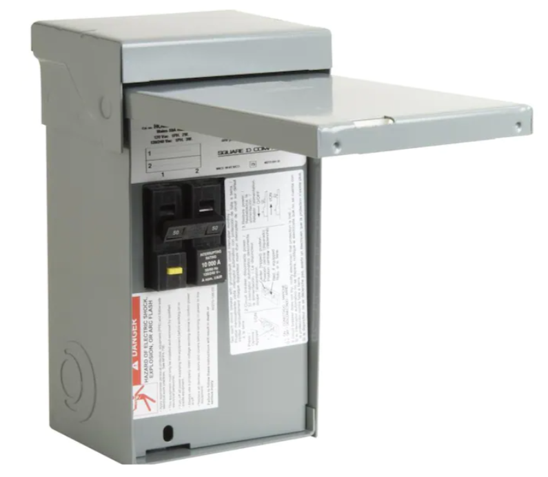 GFCI Subpanel, Square D Homeline, 220V, 50 Amp (HOME250SPA)