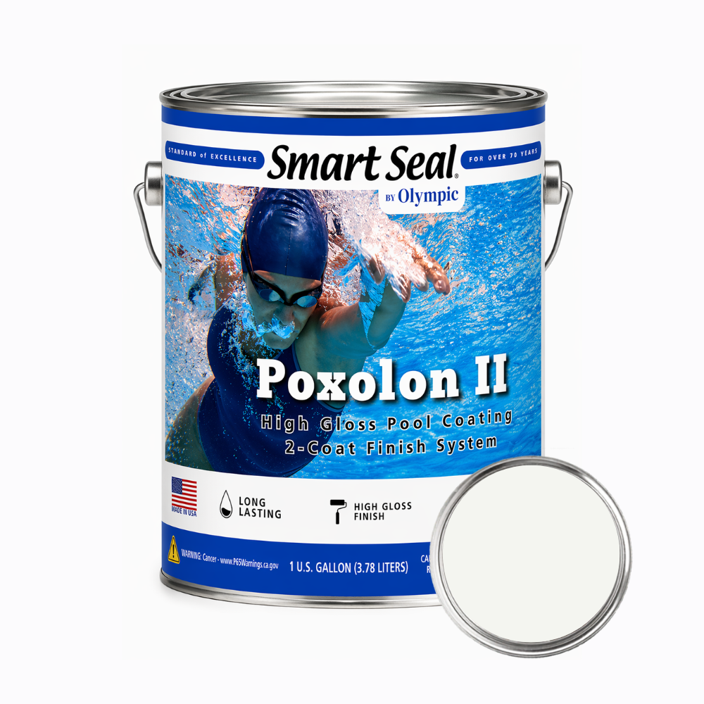 Olympic Poxolon 2 Epoxy Pool Paint, White - 1 Gallon (2222)