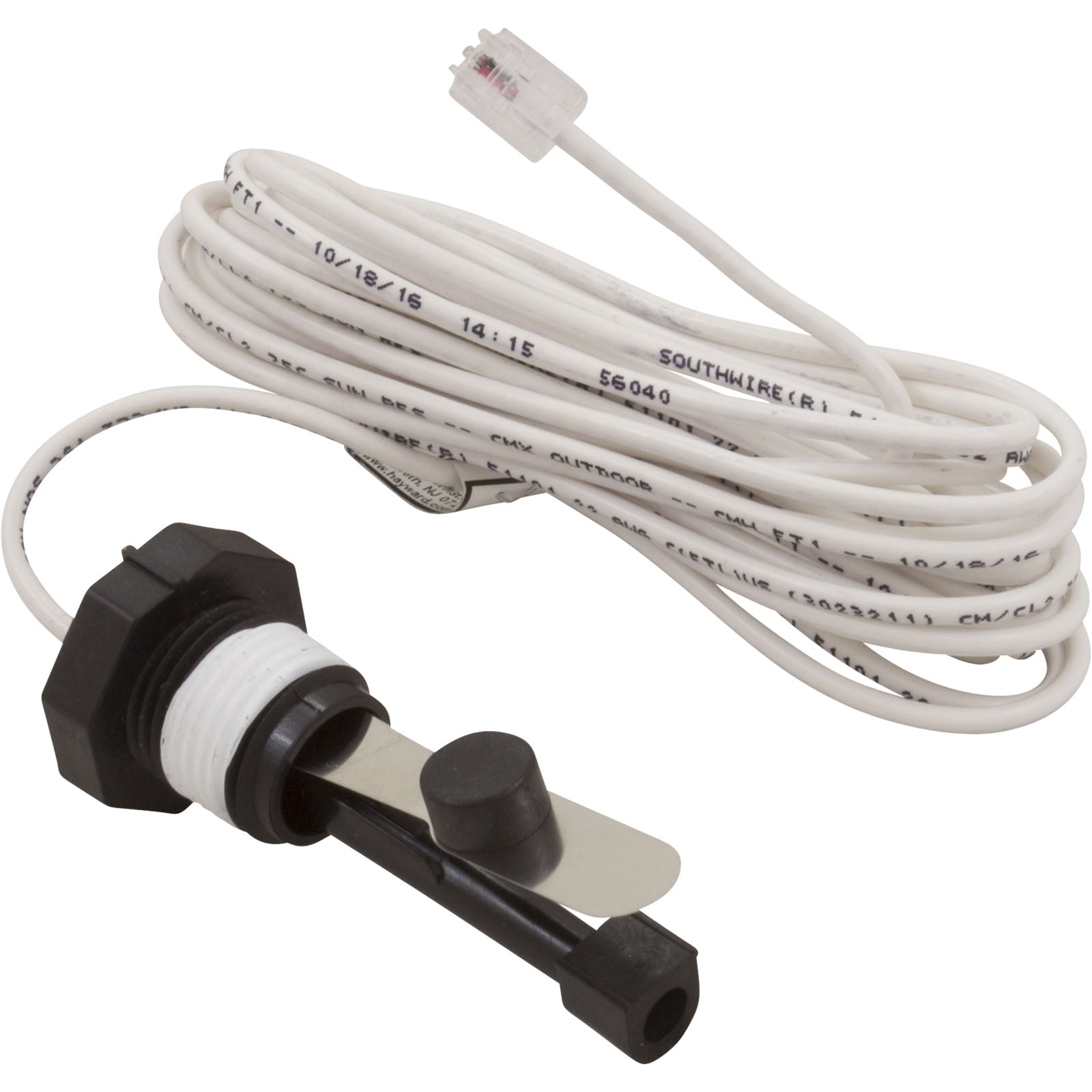Hayward AquaRite Replacement Flow Switch w/15' Cable, No Tee (GLX-FLO-RP)