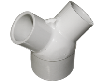PVC Fitting, Wye, 1 1/2" Spigot x 3/4" Slip x 3/4" Slip