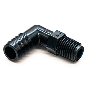 PVC Fitting, Elbow, 1/2" Barb x 1/4" MIPT (39438)