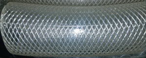 Braided Clear Flexible PVC Tubing, 1 1/2" (Sold by the foot)
