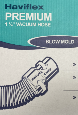 Premium Swivel Cuff Vacuum Hose, 1 1/2" x 30'