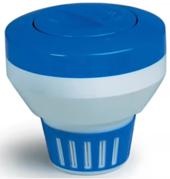 Blue/White Floating Chlorine Dispenser for 3" Tablets