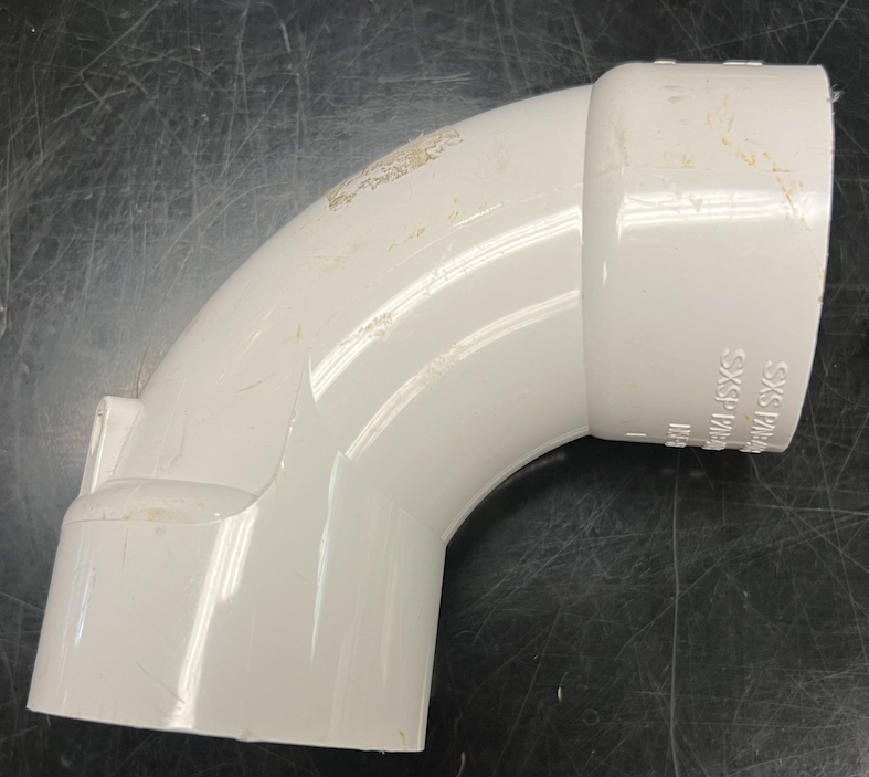PVC Fitting, Sweep Elbow, 2" Slip x 2" Slip, 90 Degree (406020SW)