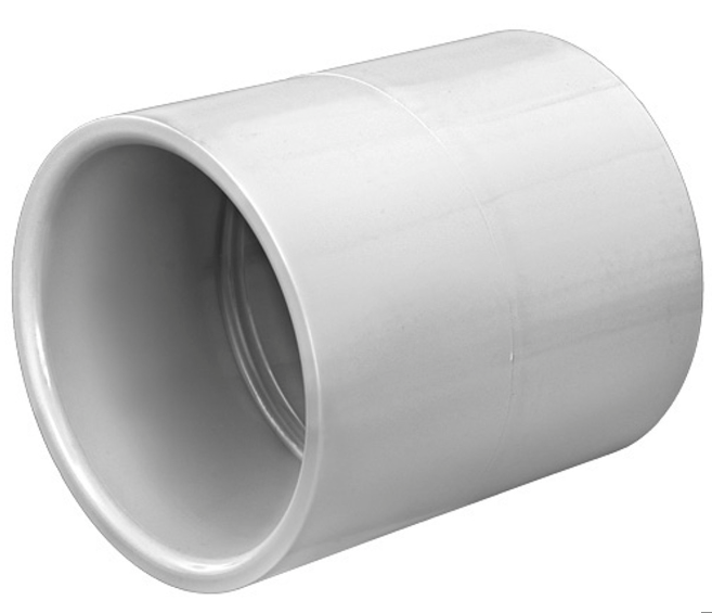 PVC Fitting, Coupling, 2" Slip x 2" Slip (429-020)