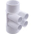 Manifold, 2" Slip x 2" Spigot, 4 Port, 3/4" Slip