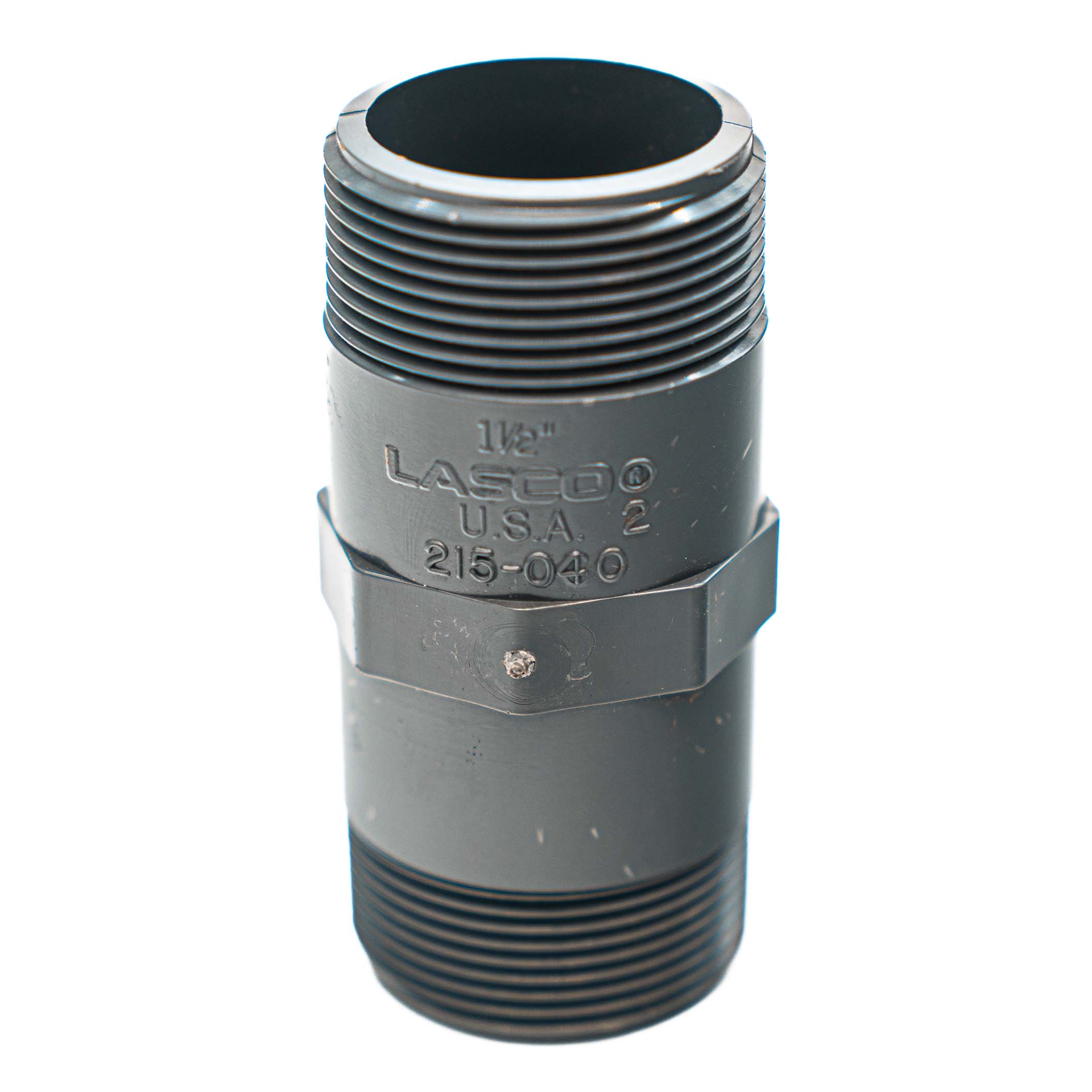 PVC Fitting, Nipple, 1 1/2" x 4", Schedule 80 (215040)