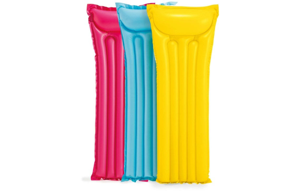 Intex Economat Floating Mats, Assorted Colors, 72" x 27" (59703EP)