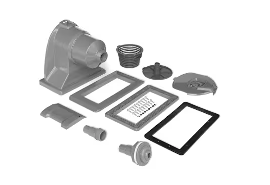 Carvin SkimTech 500 Above Ground Pool Skimmer & Return Assembly, Widemouth, Gray (94114001)