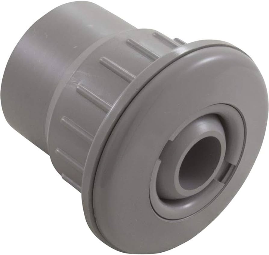 Fiberglass Wall Fitting & Flush Eyeball, 1 1/2" Socket x 2" Spigot, Gray (25523-701-000)
