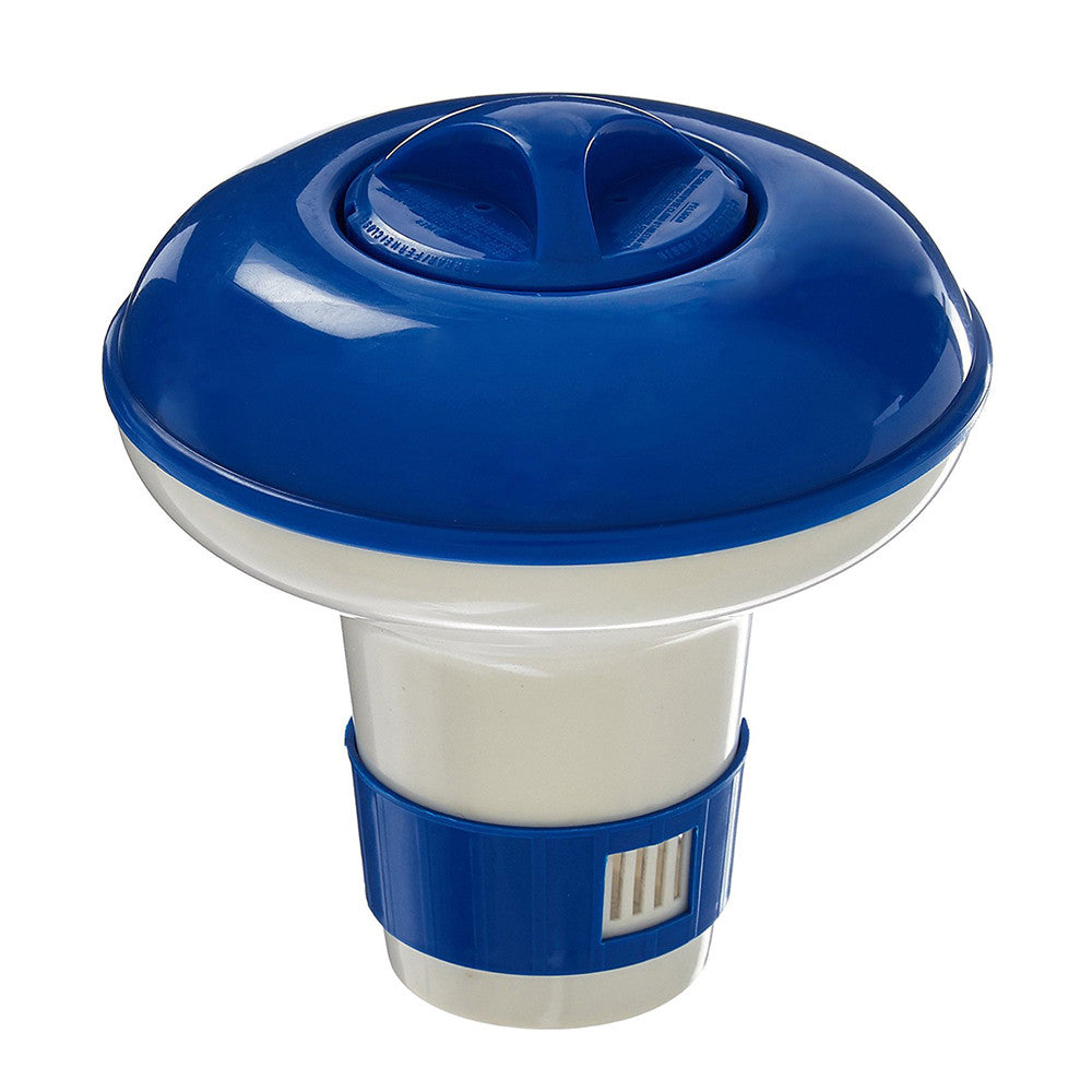 Blue/White Floating Chlorine Bromine Dispenser for 1" Tablets