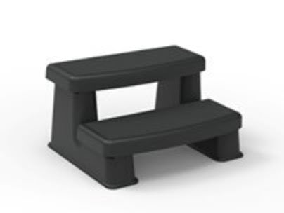 Hot Spring Spa Step, Polymer, Black