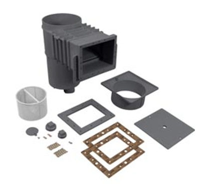 Hayward AutoSkim Inground Pool Skimmer w/Square Cover, Dark Gray (SP1084DGR)