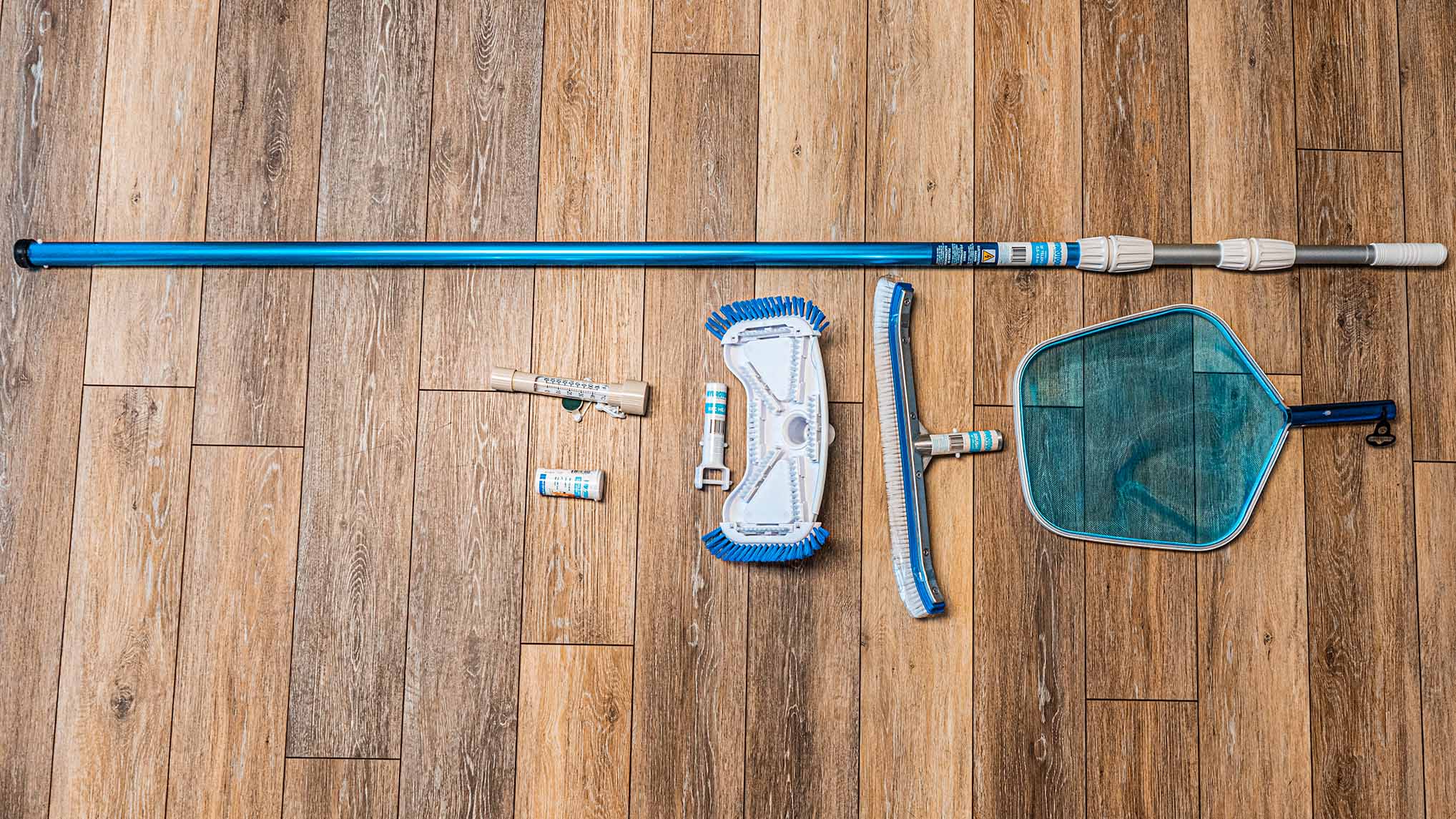 AG Pool Maintenance Kit, Includes Net, Brush, Vac Head, Telepole, Thermometer & Test Strips (8638A)