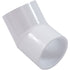 PVC Fitting, Elbow, 2" Slip x 2" Slip, 45 Degree (417-020)