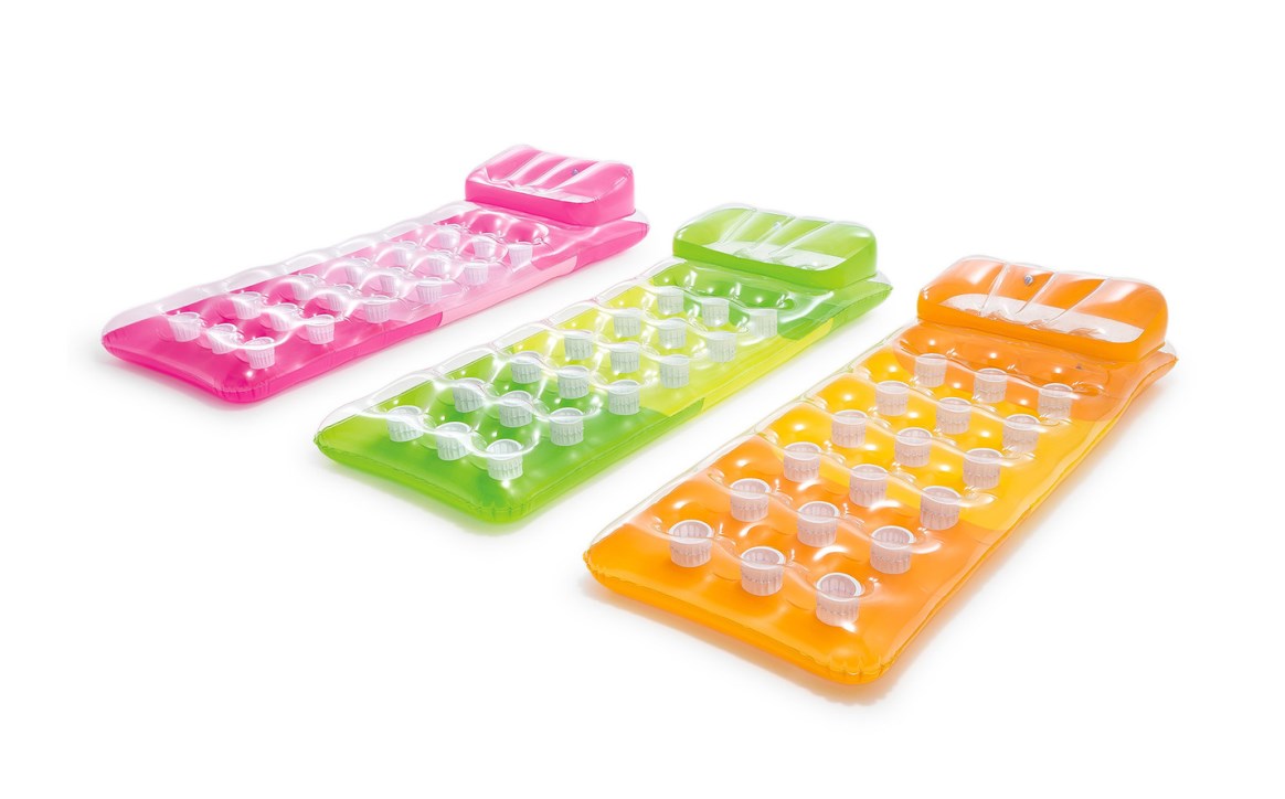 Intex Fashion Floating Mats, 74" x 28", Assorted Colors