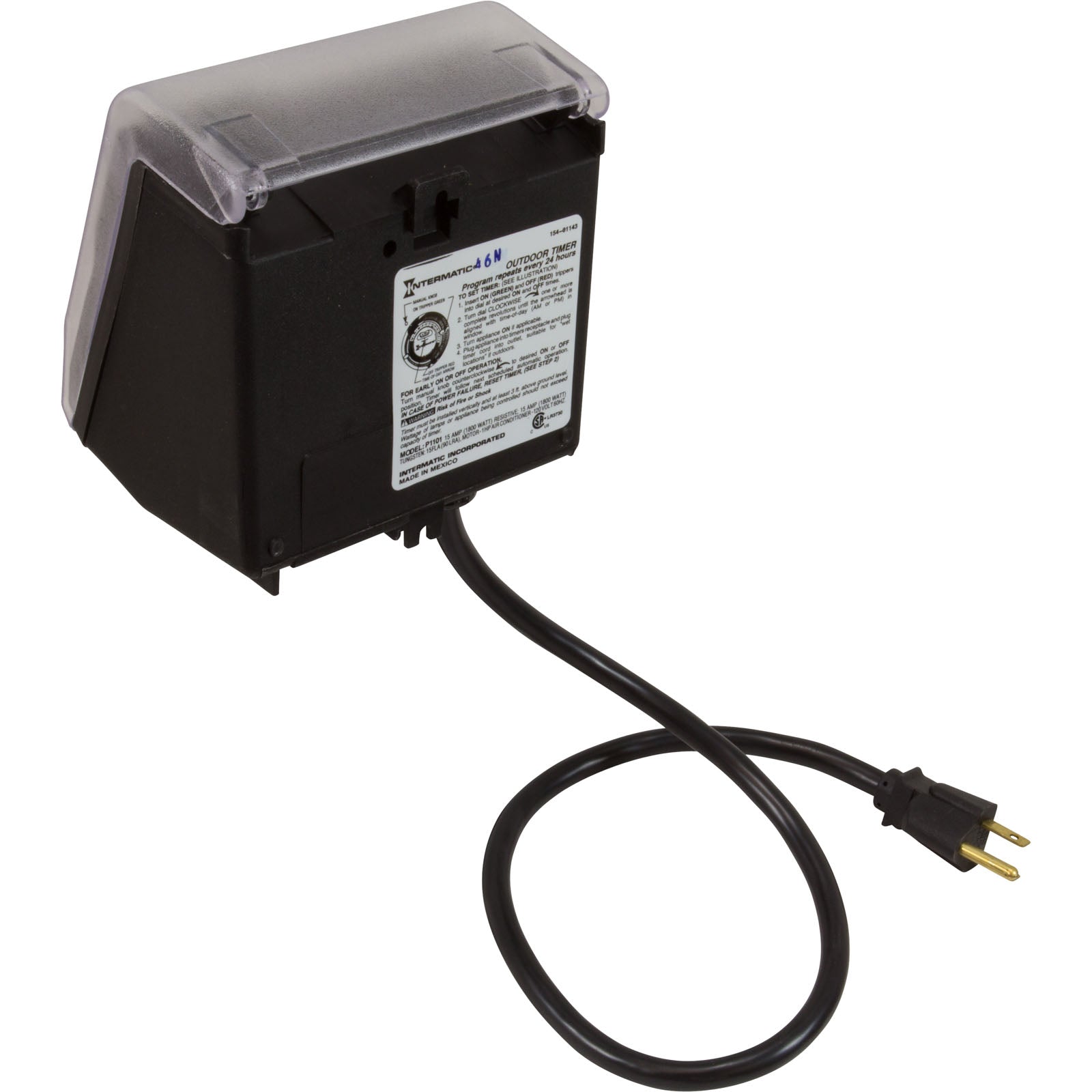 Intermatic Outdoor Mechanical Plug-In Timer w/Built-In Enclosure (P1101)