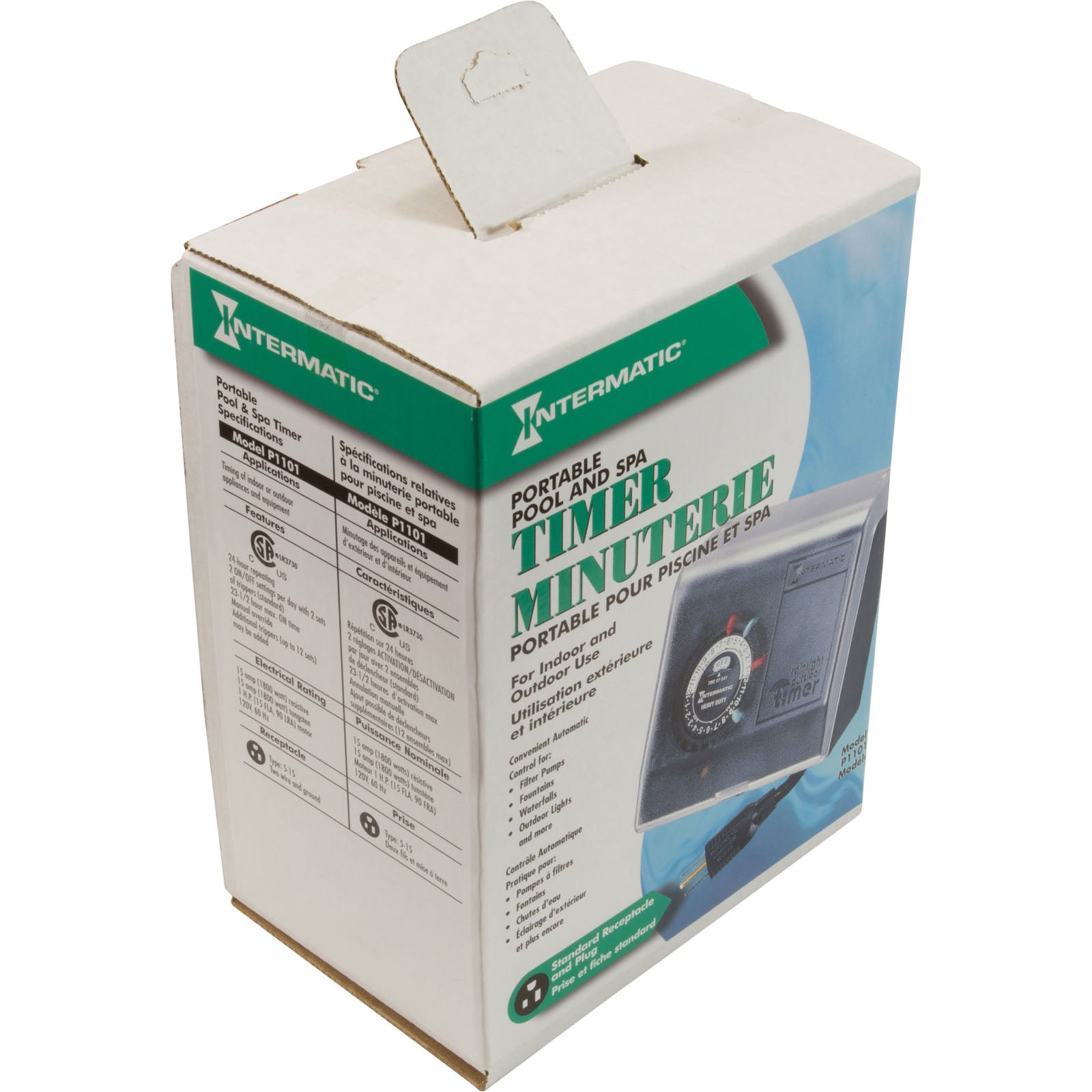 Intermatic Outdoor Mechanical Plug-In Timer w/Built-In Enclosure (P1101)