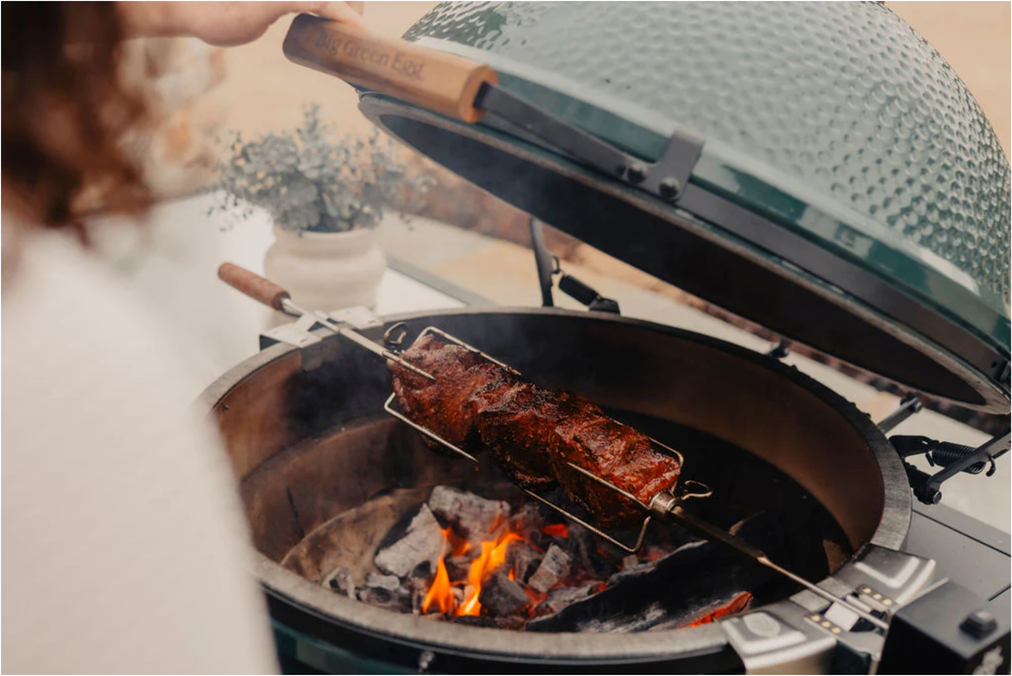 Big Green Egg Rotisserie for Large Egg (136497)