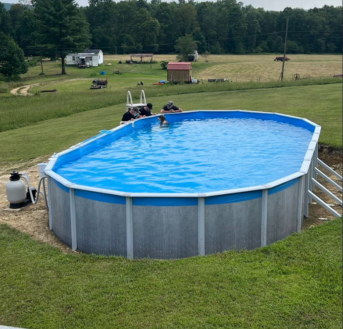 Solstice Above Ground Pool, 27' Round, 52" Deep