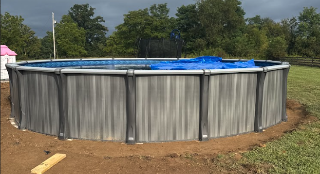 Grand Luxe Above Ground Pool, 15' x 30' Oval, 52" Deep