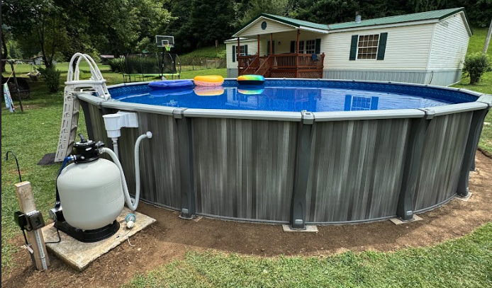 Grand Luxe Above Ground Pool, 15' x 30' Oval, 52" Deep