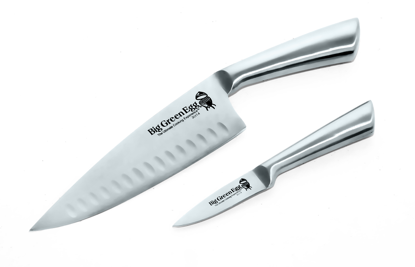 Big Green Egg Knife Set, 2-Piece, Stainless Steel, 8" Chef & 3.5" Paring (117687)