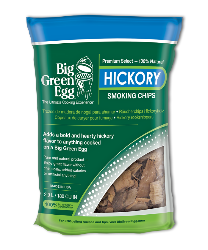 Big Green Egg Premium Kiln Dried Hickory Wood Smoking Chips, 2.9L (113986)