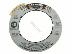 Hayward Replacement Valve Position Label for SP0710, SP0711 & SP0712 VariFlo Valves (SPX0710G)