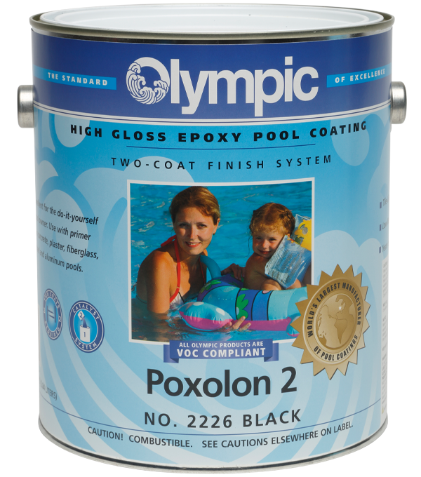 Olympic Poxolon 2 Epoxy Pool Paint, Black - 1 Gallon